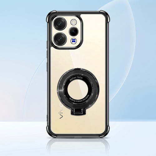 Vivo V70 5G Original Luxury Magnifier Ring Stand Shockproof Airbags Corner Case