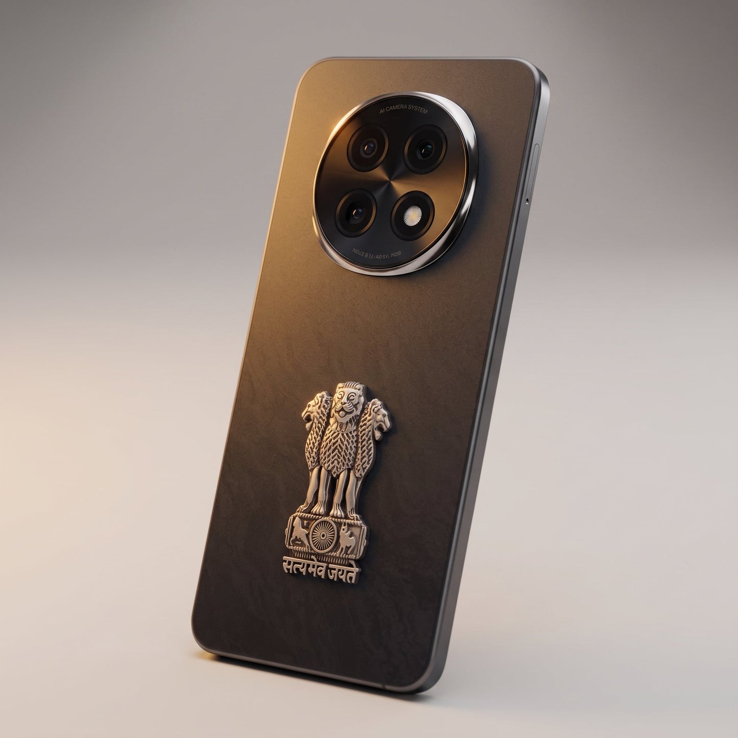 Oppo F29 Pro 5G Compatible Satyamev Jayate 3D Metal Emblem Sticker