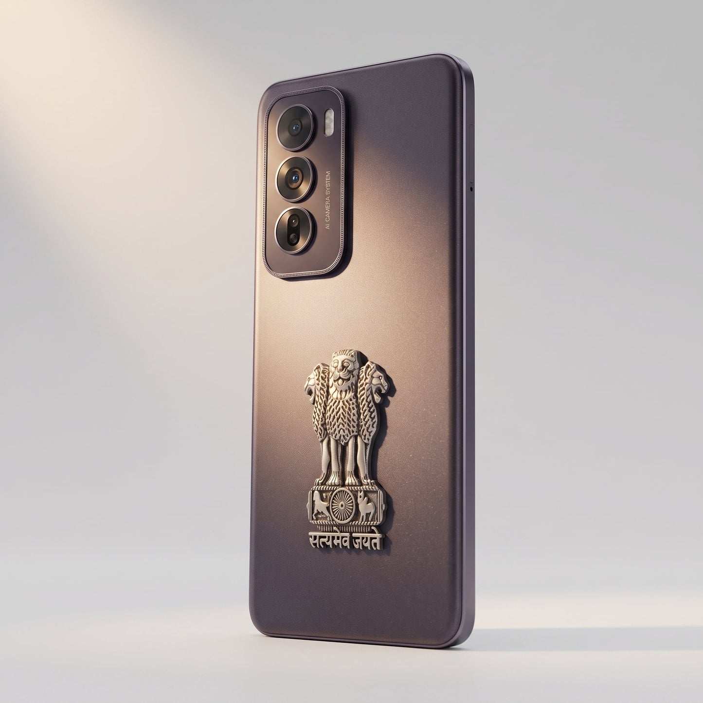 Oppo Reno 12 5G Compatible Satyamev Jayate 3D Metal Emblem Sticker