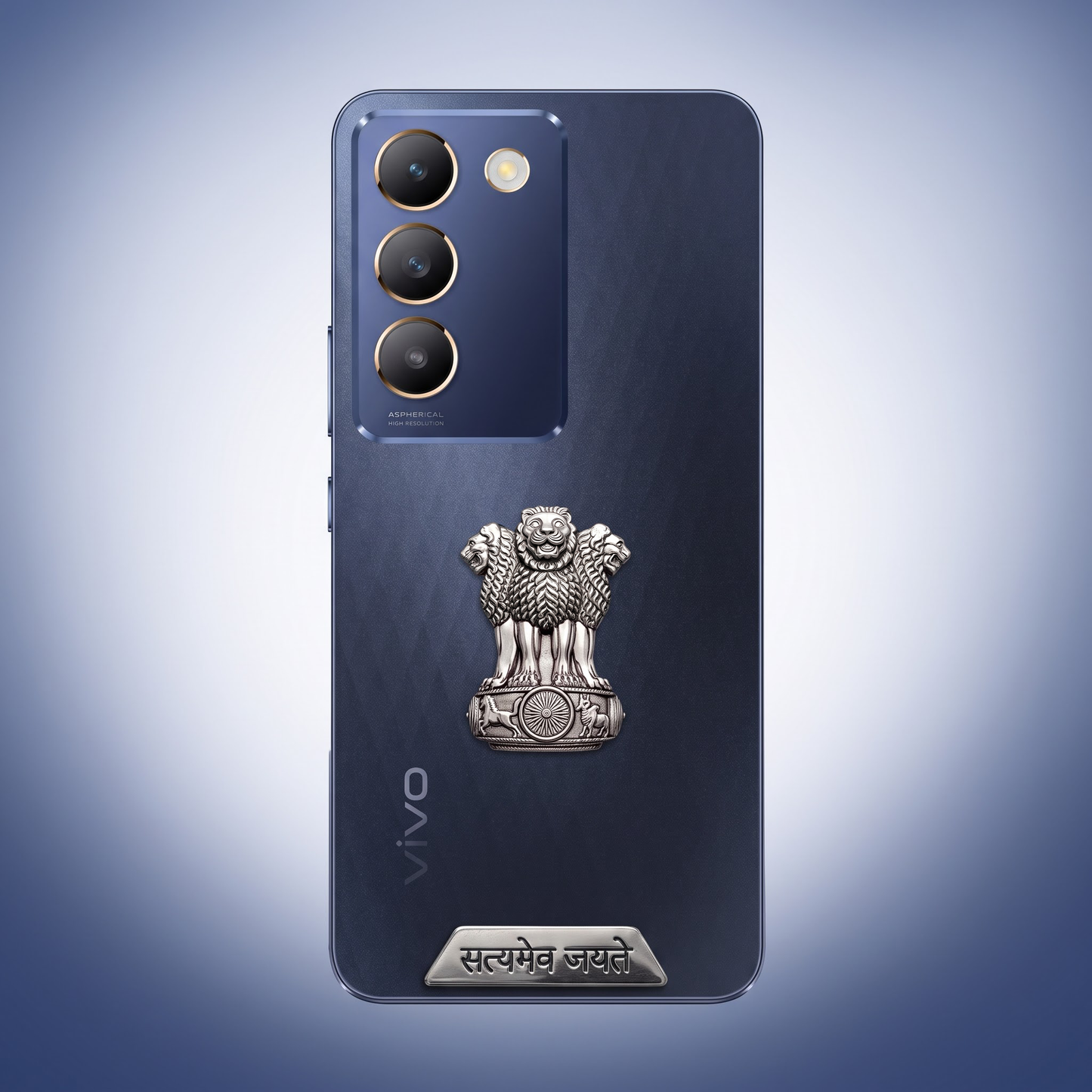 Vivo Y200e 5G Compatible Satyamev Jayate 3D Metal Emblem Sticker