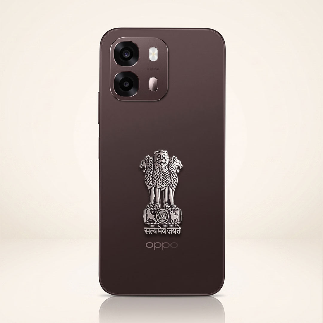Oppo A6 Pro 5G Compatible Satyamev Jayate 3D Metal Emblem Sticker