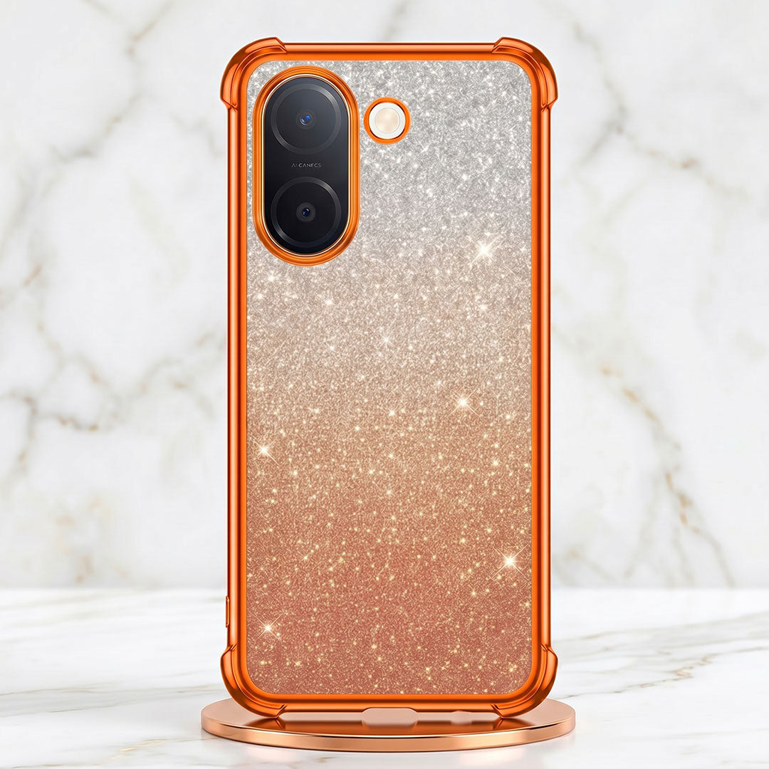 Vivo V60e 5G Luxury Shockproof Shimmer Airbag Cosmic Orange Case