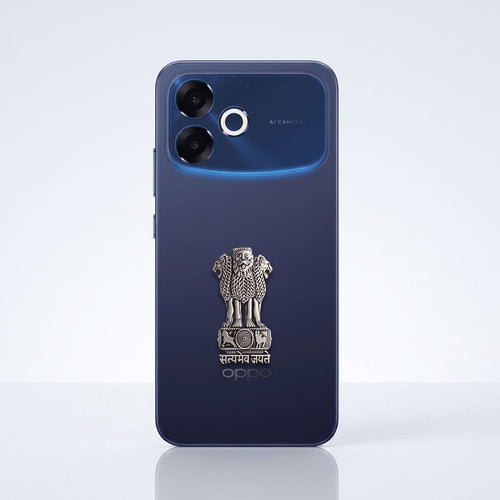 Oppo F33 Pro 5G Compatible Satyamev Jayate 3D Metal Emblem Sticker