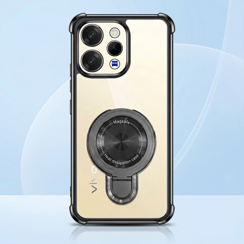Vivo V70 5G Luxury Four Corner Invincible Bracket Ring Stand Case