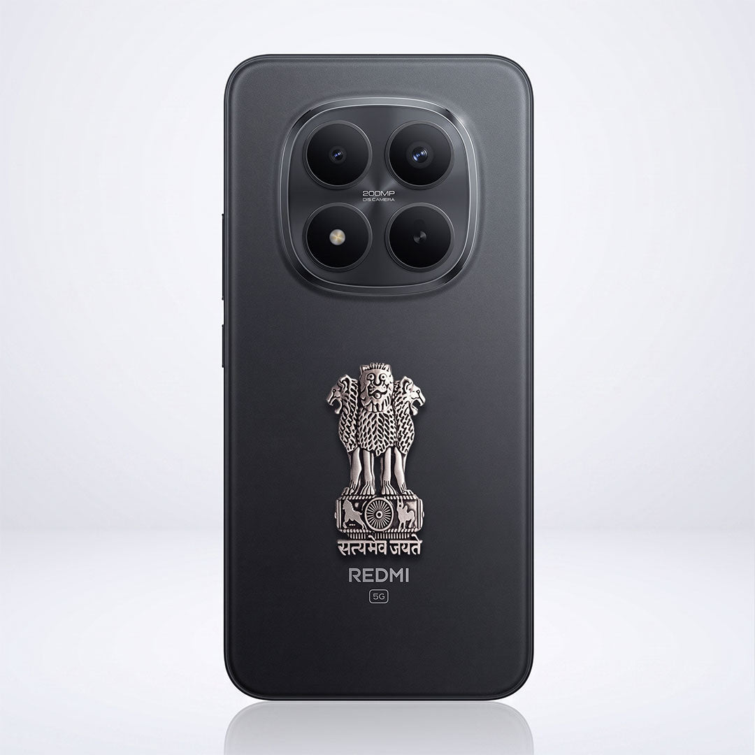 Redmi Note 15 Pro+ 5G Compatible Satyamev Jayate 3D Metal Emblem Sticker