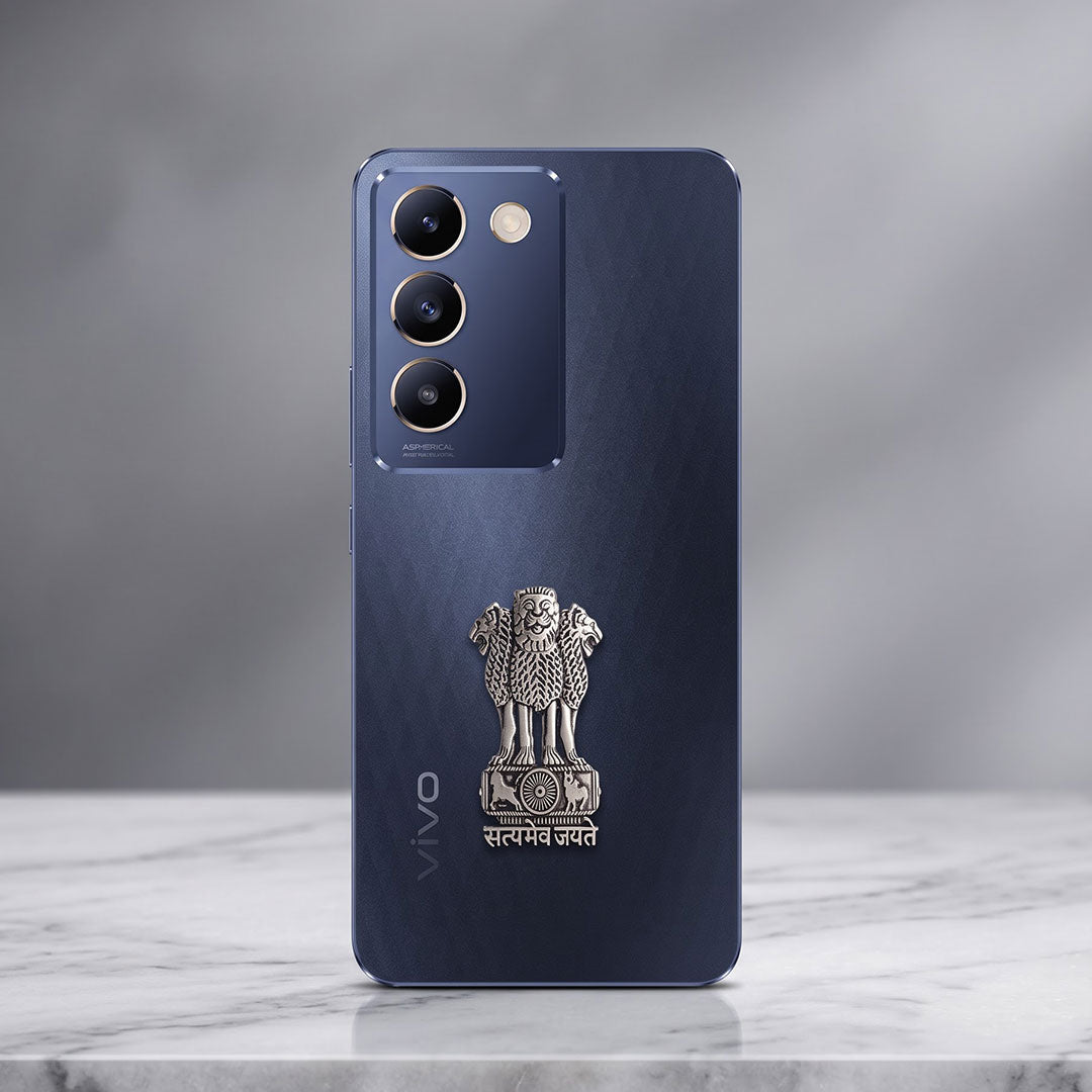 Vivo T3 5G Compatible Satyamev Jayate 3D Metal Emblem Sticker