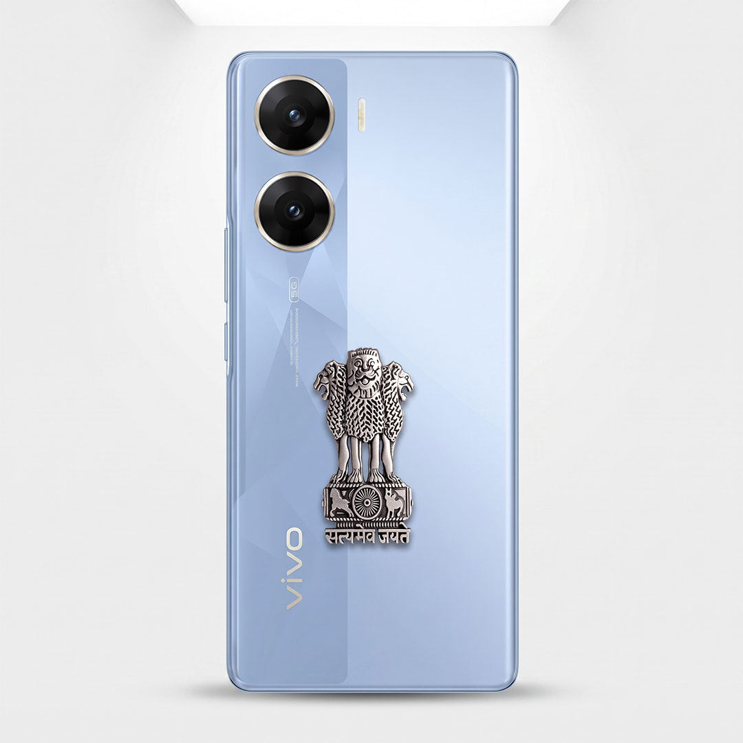 Vivo V29e 5G Compatible Satyamev Jayate 3D Metal Emblem Sticker