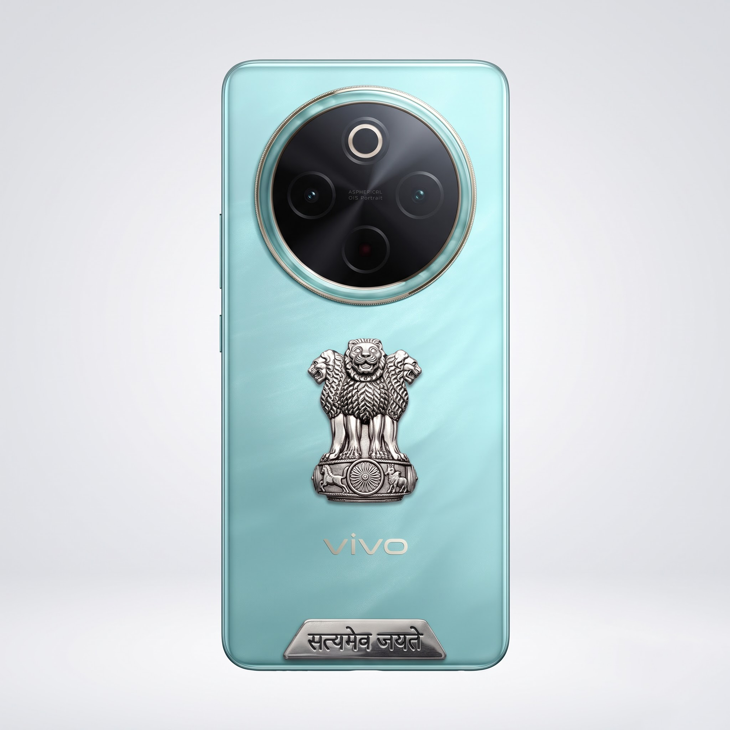 Vivo T4 5G Compatible Satyamev Jayate 3D Metal Emblem Sticker