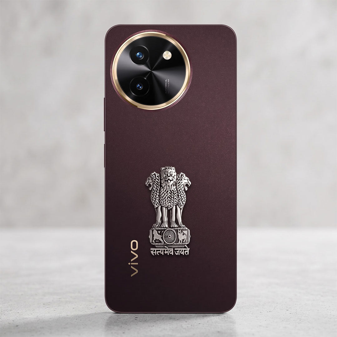 Vivo T3x 5G Compatible Satyamev Jayate 3D Metal Emblem Sticker