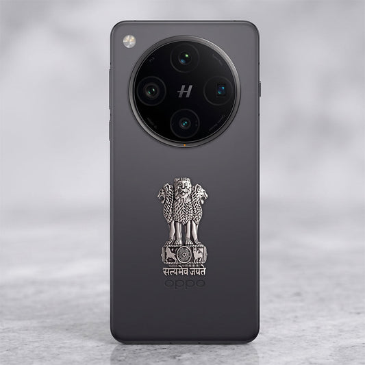 OPPO Find X8 Pro 5G Compatible Satyamev Jayate 3D Metal Emblem Sticker