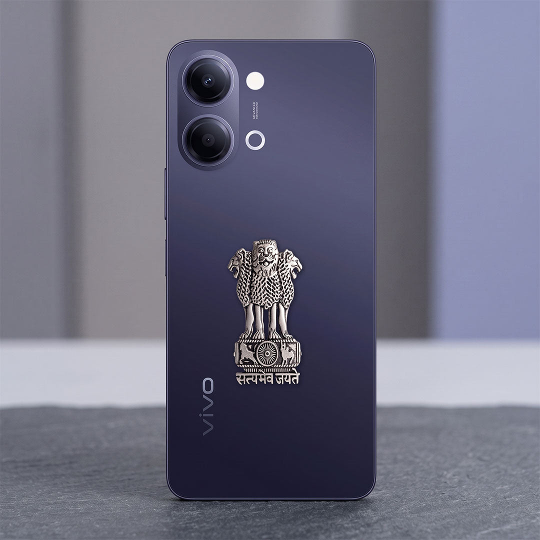 Vivo Y05 5G Compatible Satyamev Jayate 3D Metal Emblem Sticker