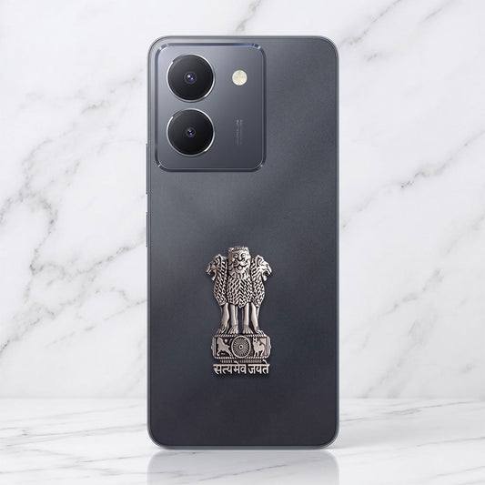 Vivo Y36 5G Compatible Satyamev Jayate 3D Metal Emblem Sticker