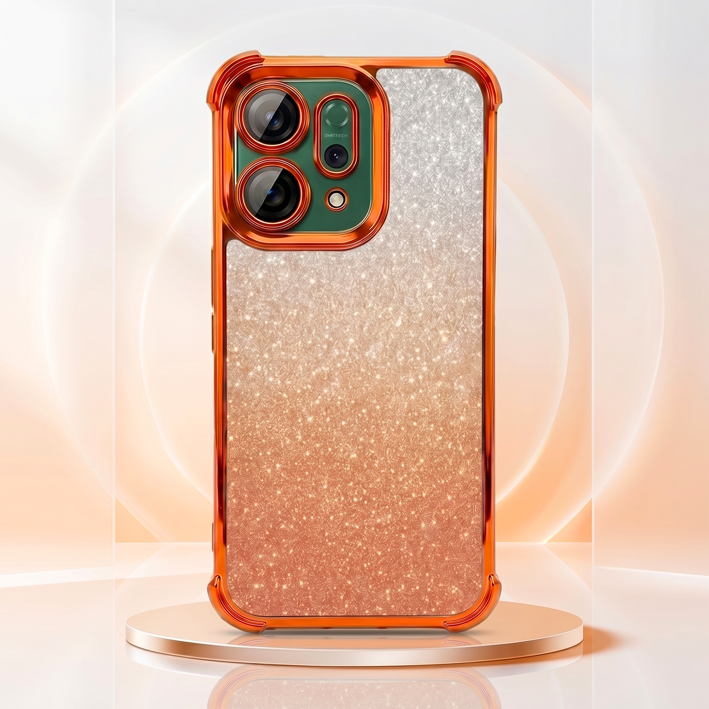 Oppo Reno 14 5G Luxury Shockproof Shimmer Airbag Cosmic Orange Case