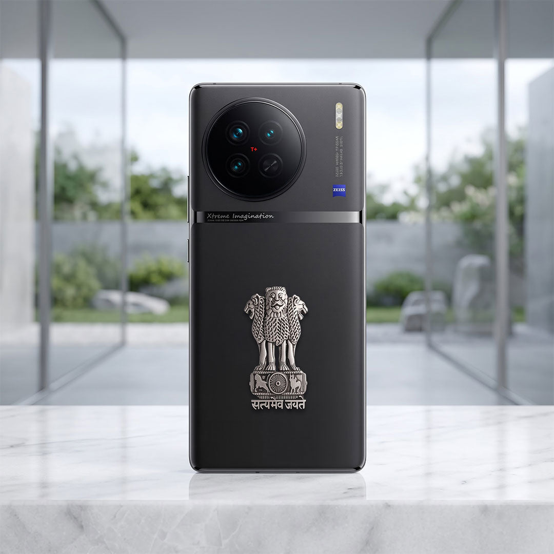Vivo X90 5G Compatible Satyamev Jayate 3D Metal Emblem Sticker