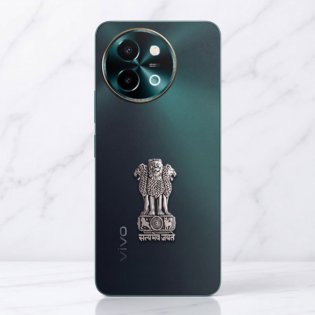 Vivo Y58 5G Compatible Satyamev Jayate 3D Metal Emblem Sticker