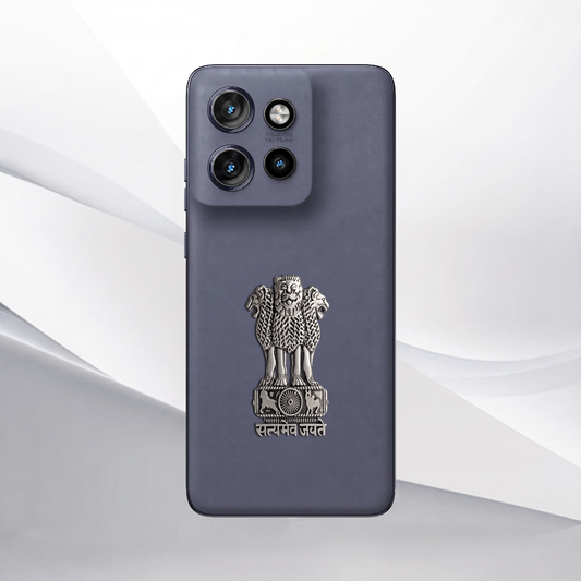 Motorola Edge 50 Neo 5G Compatible Satyamev Jayate 3D Metal Emblem Sticker