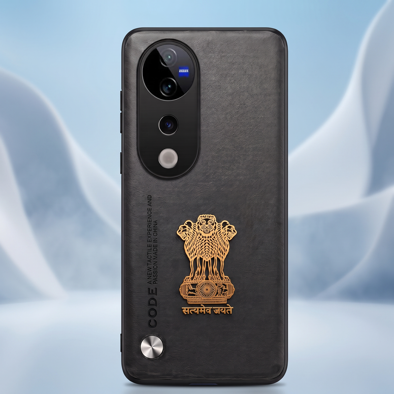 Vivo V40 Pro 5G Satyamev Jayate Vegan Leather Back Case