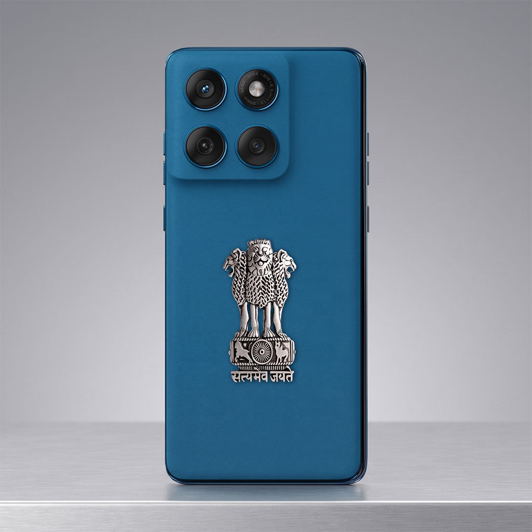 Motorola Edge 60 Fusion 5G Compatible Satyamev Jayate 3D Metal Emblem Sticker