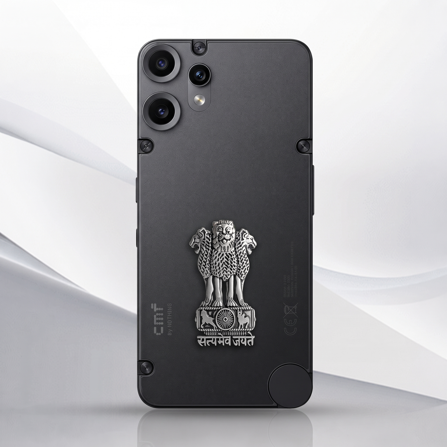 CMF Phone 2 Pro 5G Compatible Satyamev Jayate 3D Metal Emblem Sticker