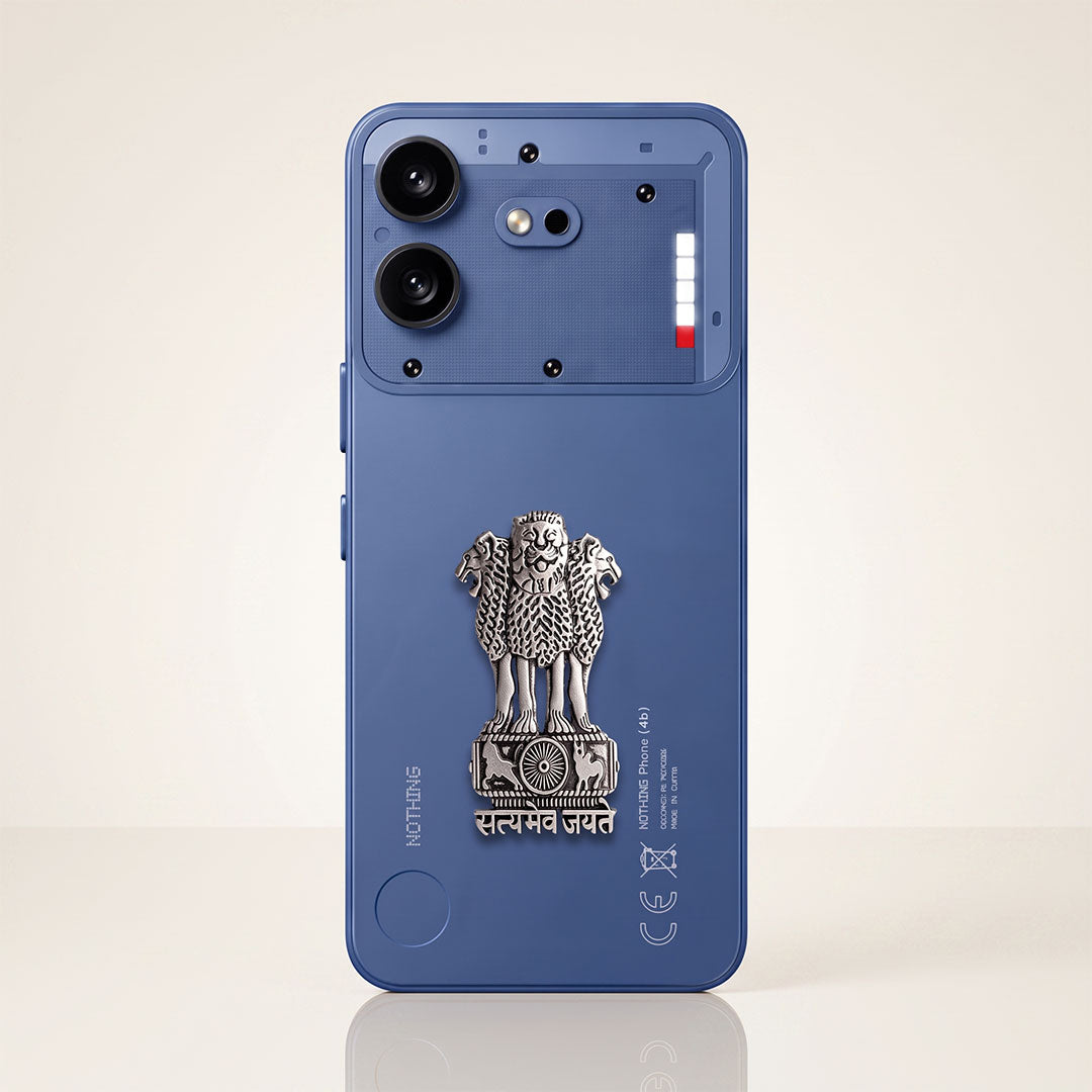 Nothing Phone 4b 5G Compatible Satyamev Jayate 3D Metal Emblem Sticker