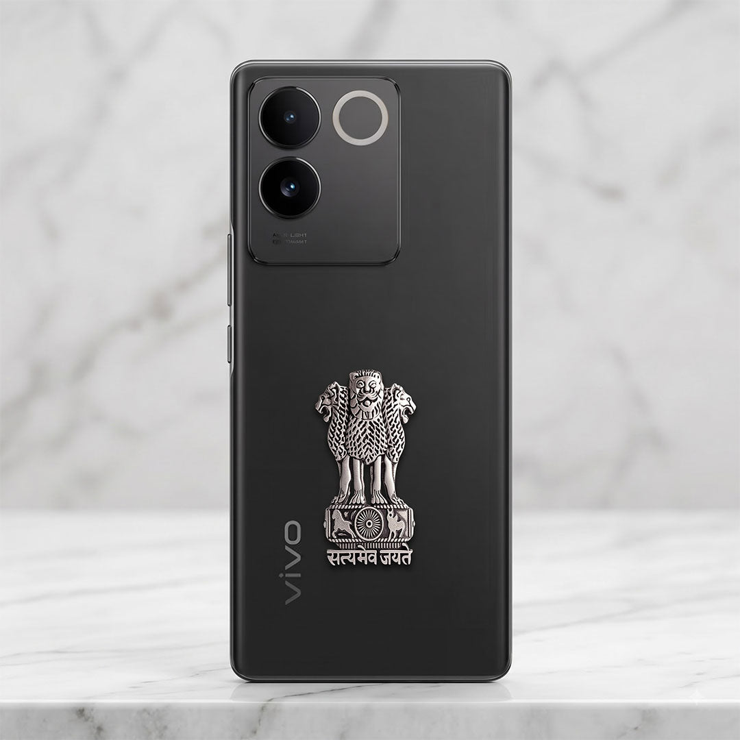 Vivo T2 Pro 5G Compatible Satyamev Jayate 3D Metal Emblem Sticker