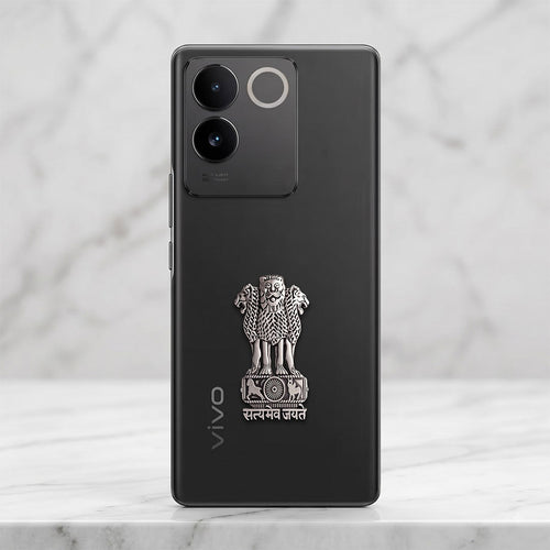 Vivo T2 Pro 5G Compatible Satyamev Jayate 3D Metal Emblem Sticker