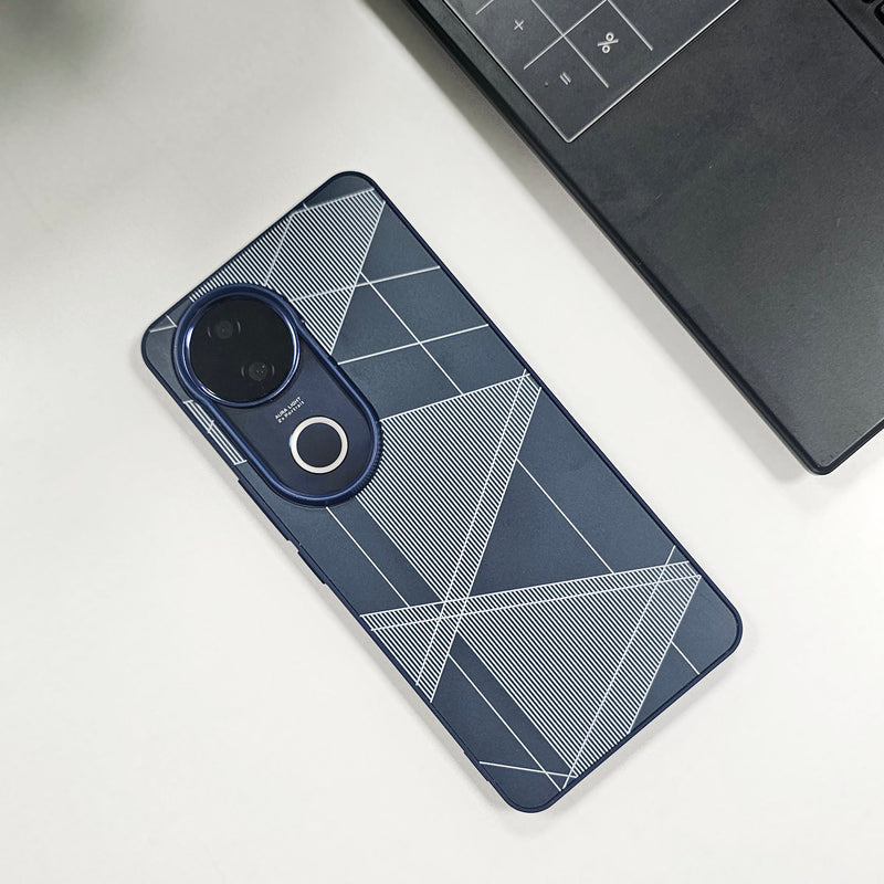 Vivo V50 5G Triangle Pattern Matte Back Shockproof Case (Buy 1 Get 1 Surprise Cover)