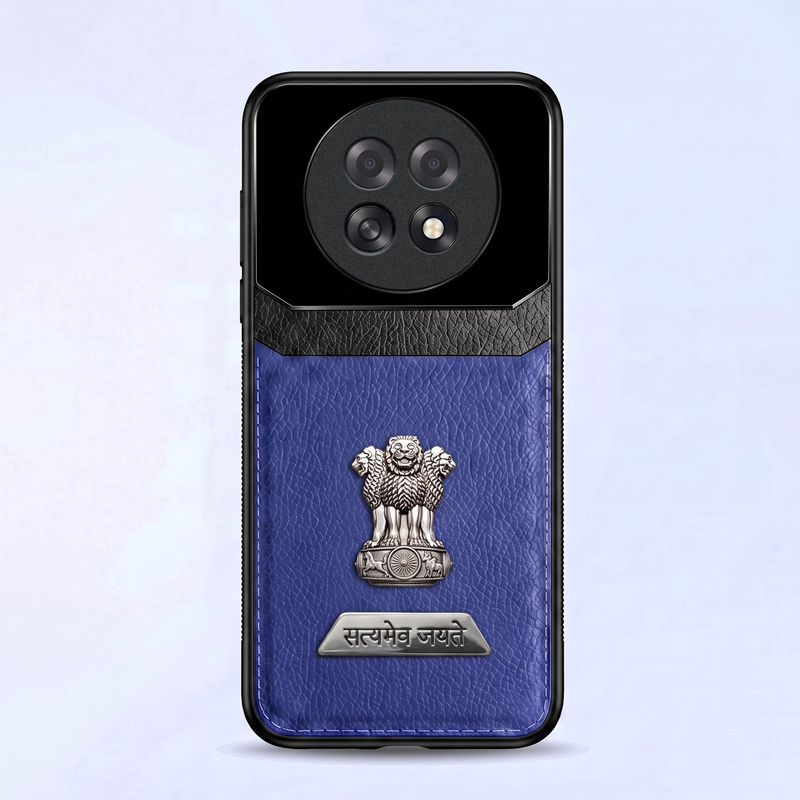 Oppo F31 Pro+ 5G Satyamev Jayate 2-in-1 Emblem Leather Lens Protective Back Case