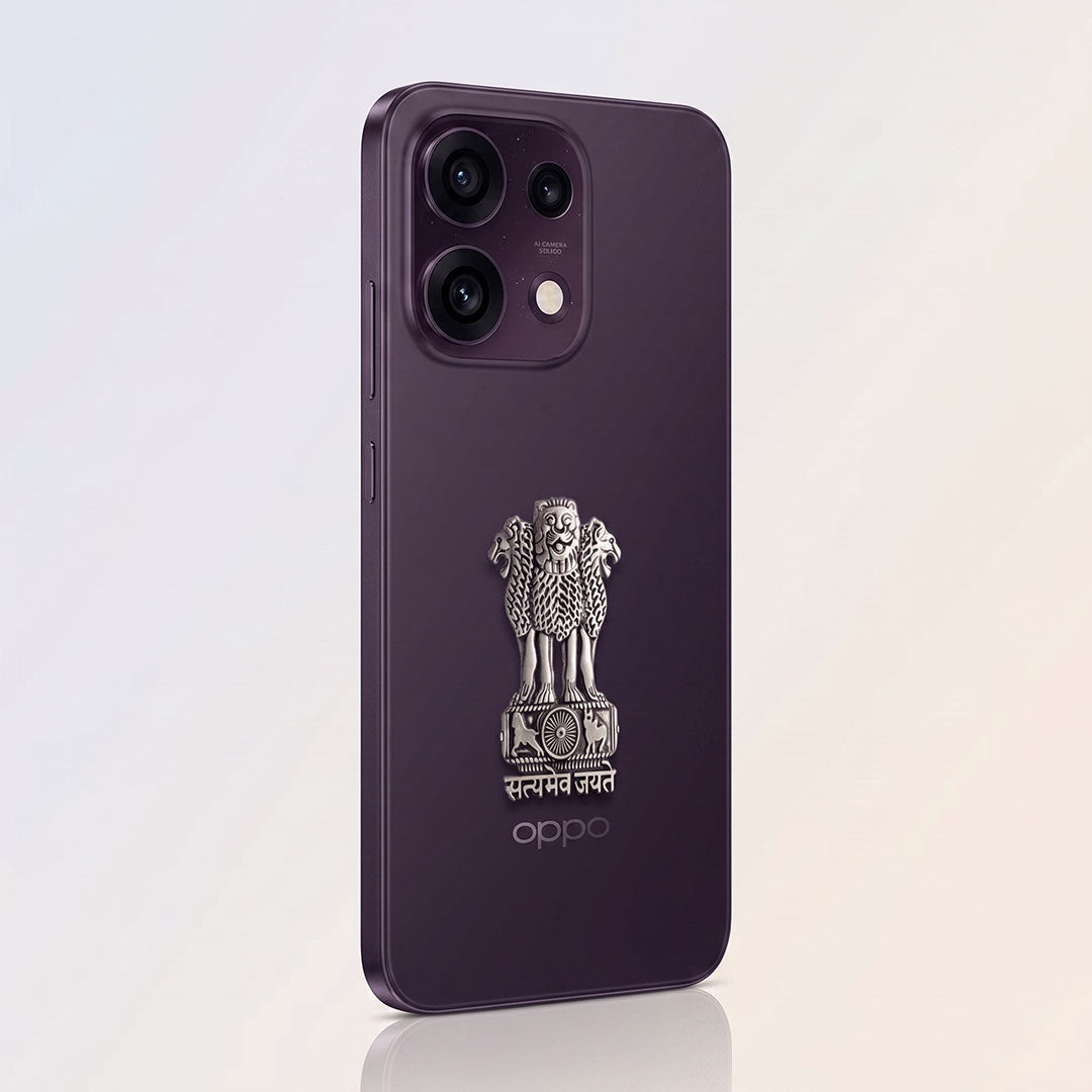 Oppo Reno 16c 5G Compatible Satyamev Jayate 3D Metal Emblem Sticker