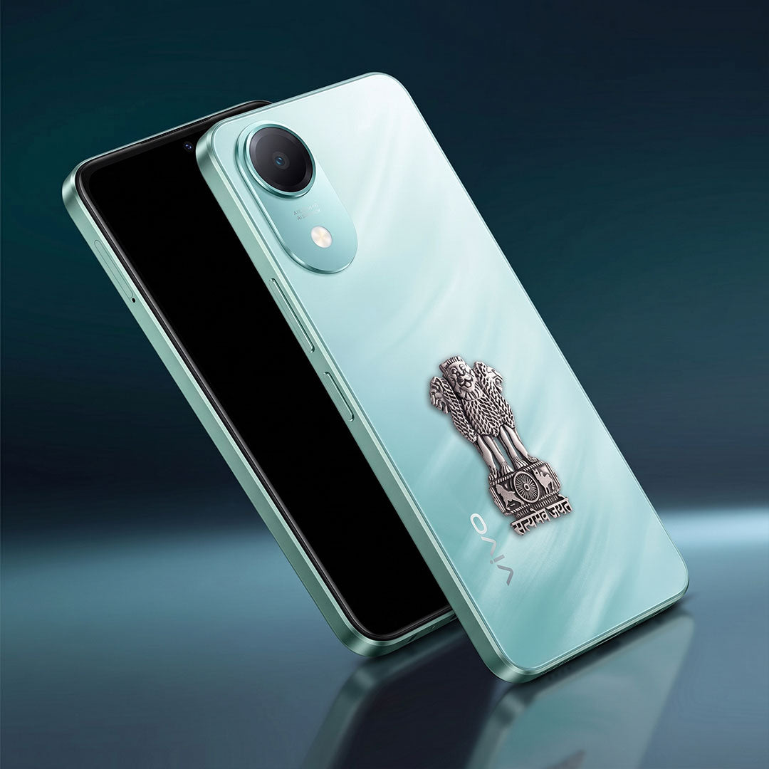 Vivo T5e 5G Compatible Satyamev Jayate 3D Metal Emblem Sticker