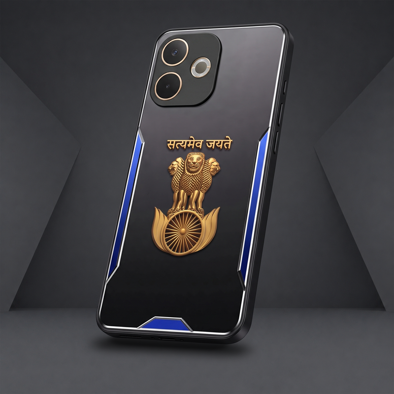 Oppo A5 Pro 5G Satyamev Jayate 3D Metal Aluminium Back Case