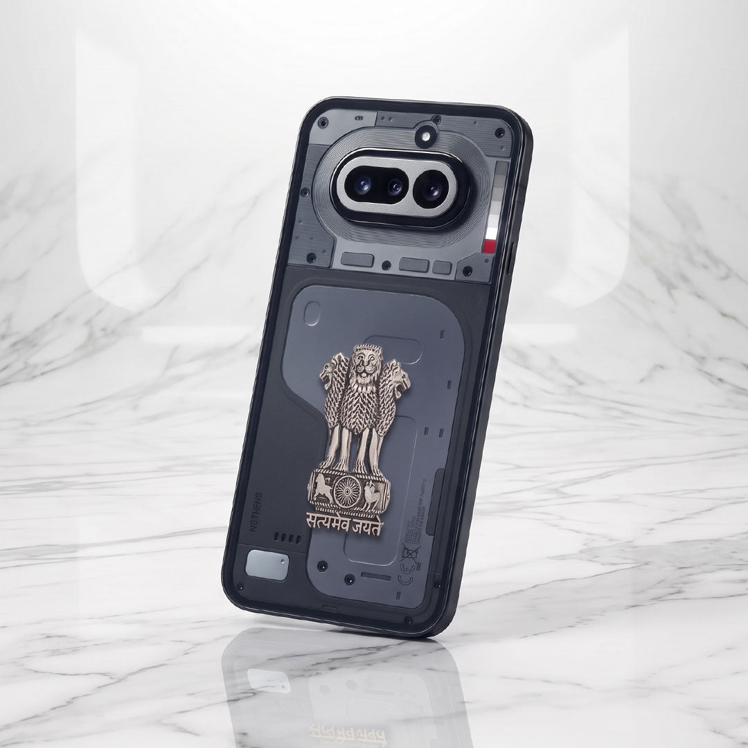 Nothing Phone 4A 5G Compatible Satyamev Jayate 3D Metal Emblem Sticker