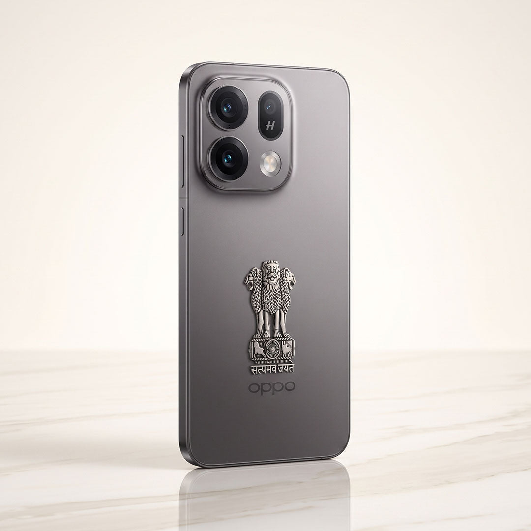 Oppo Find X9s 5G Compatible Satyamev Jayate 3D Metal Emblem Sticker
