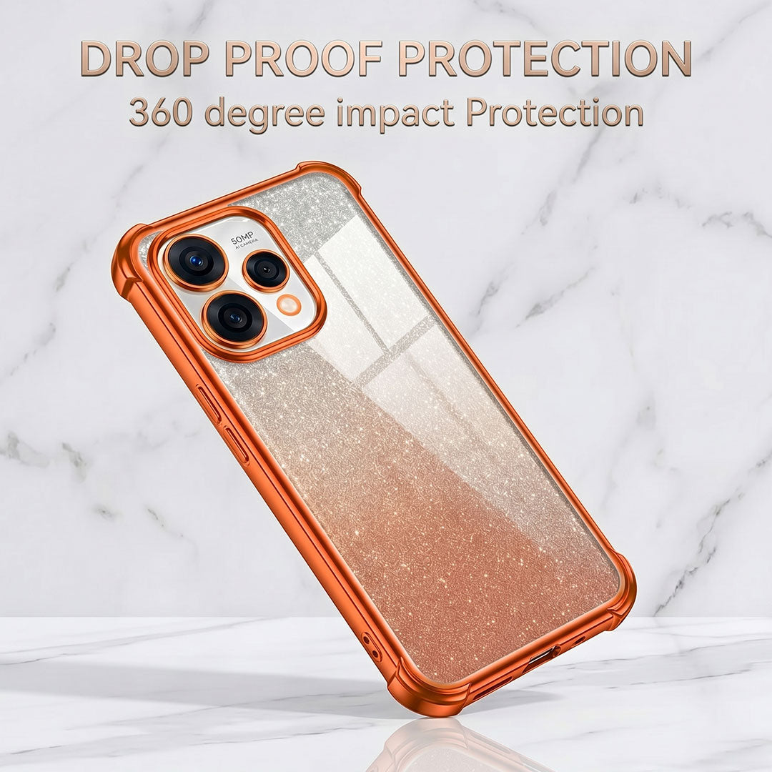 Vivo V70 5G Luxury Shockproof Shimmer Airbag Cosmic Orange Case