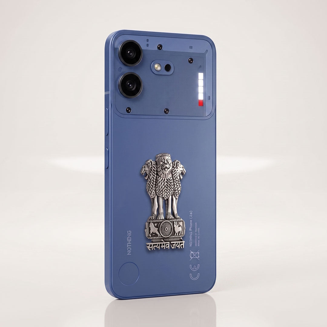 Nothing Phone 4b 5G Compatible Satyamev Jayate 3D Metal Emblem Sticker
