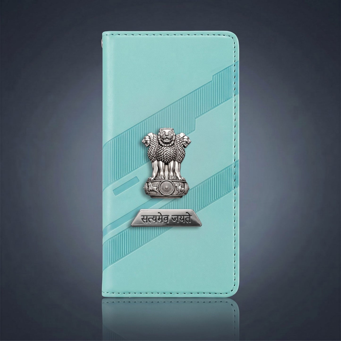 Samsung Galaxy A36 5G Metal Satyamev Jayate 2-in-1 Emblem Magnetic Flip Wallet Case