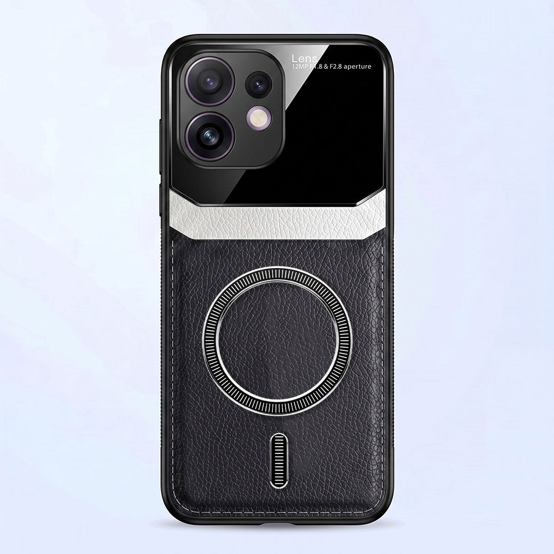 Oppo Reno 16 5G Premium Magsafe Magnetic Leather Lens Protective Case