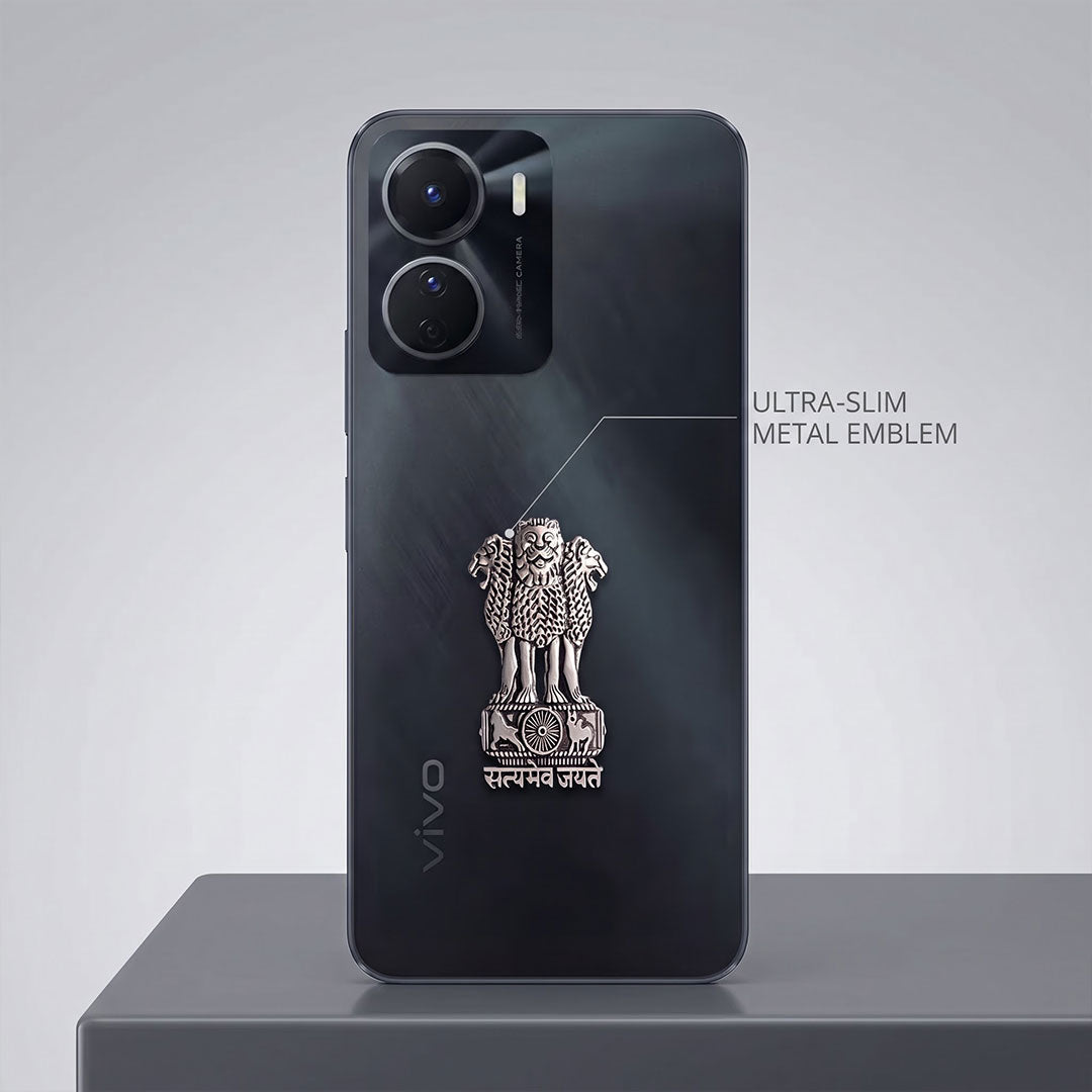 Vivo Y16 5G Compatible Satyamev Jayate 3D Metal Emblem Sticker