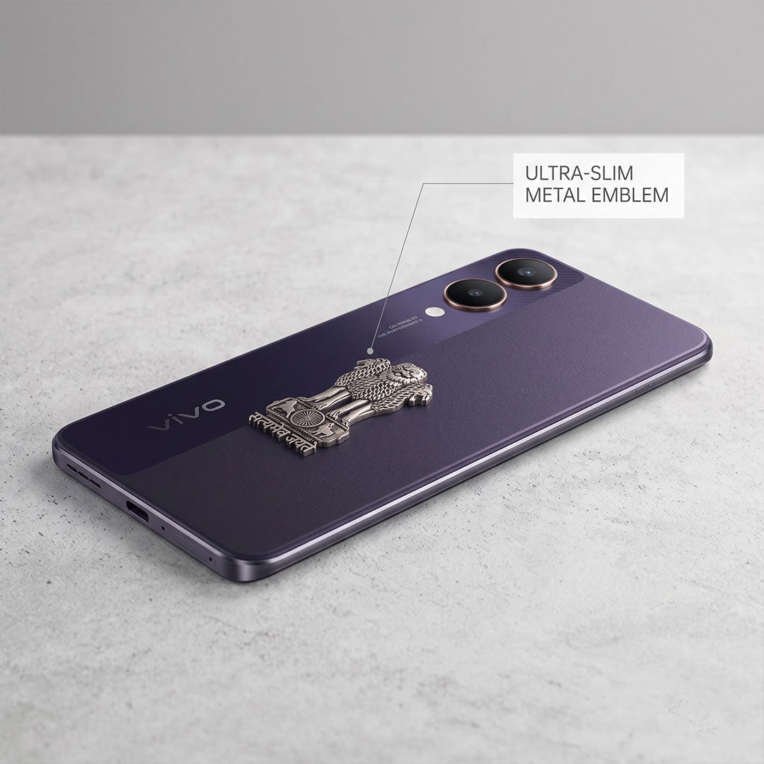 Vivo Y28 5G Compatible Satyamev Jayate 3D Metal Emblem Sticker