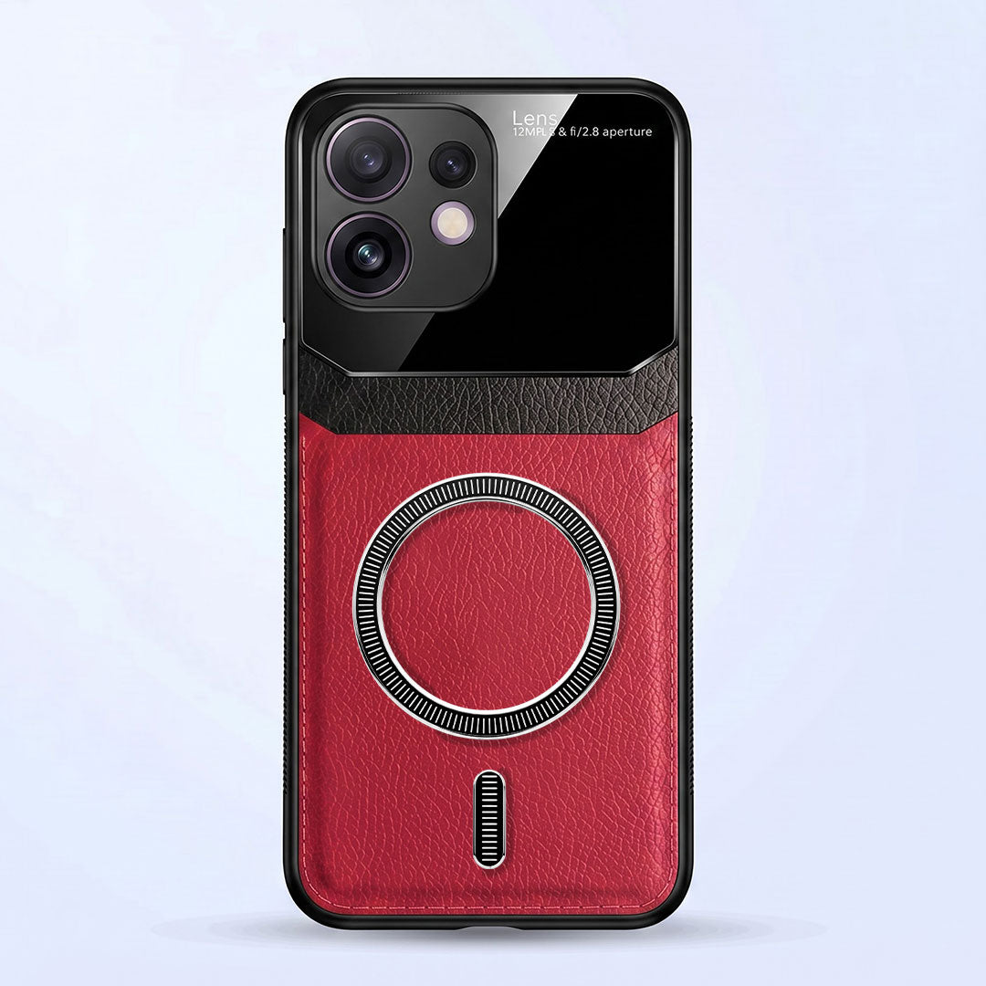 Oppo Reno 16 5G Premium Magsafe Magnetic Leather Lens Protective Case
