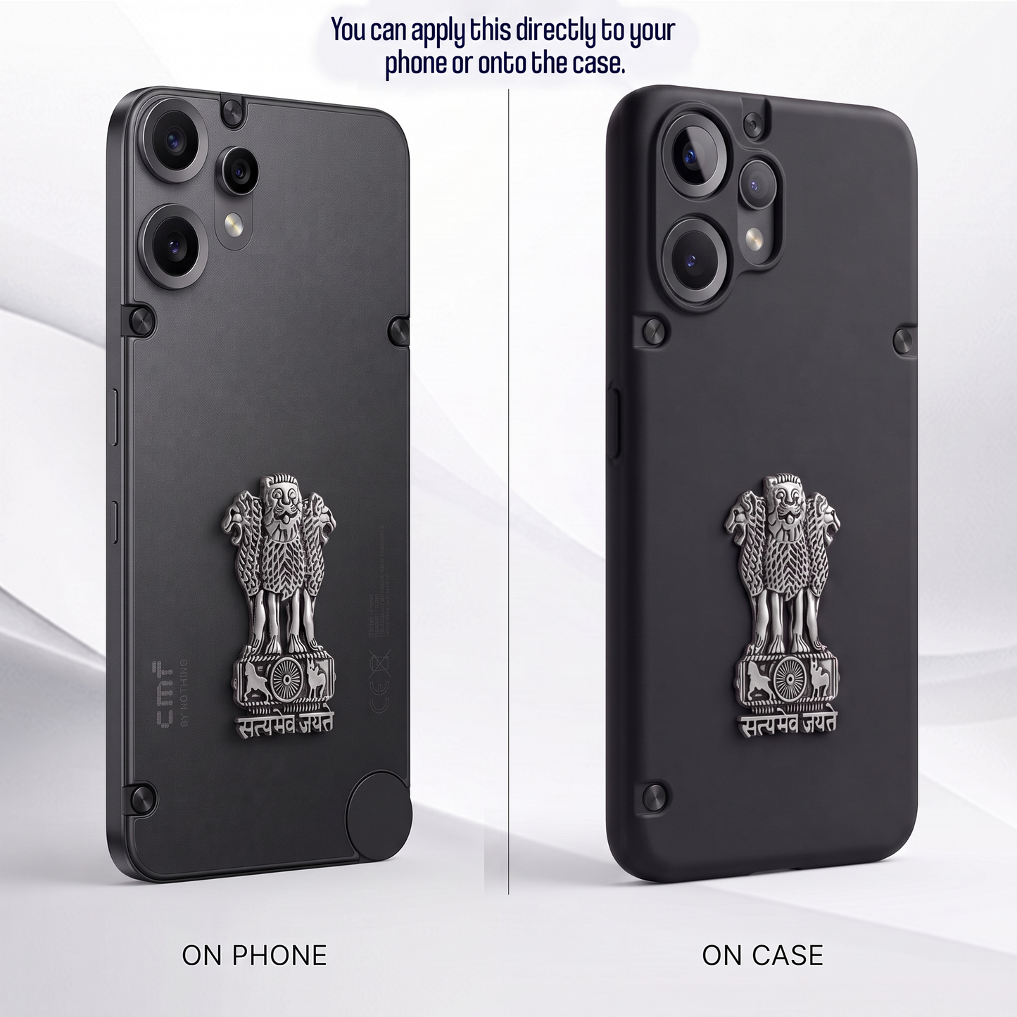 CMF Phone 2 Pro 5G Compatible Satyamev Jayate 3D Metal Emblem Sticker
