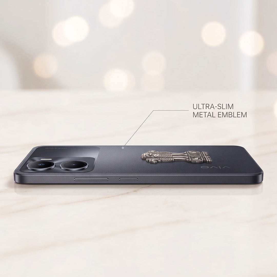 Vivo Y56 5G Compatible Satyamev Jayate 3D Metal Emblem Sticker