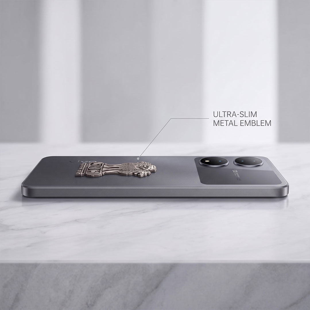 Vivo Y100 5G Compatible Satyamev Jayate 3D Metal Emblem Sticker
