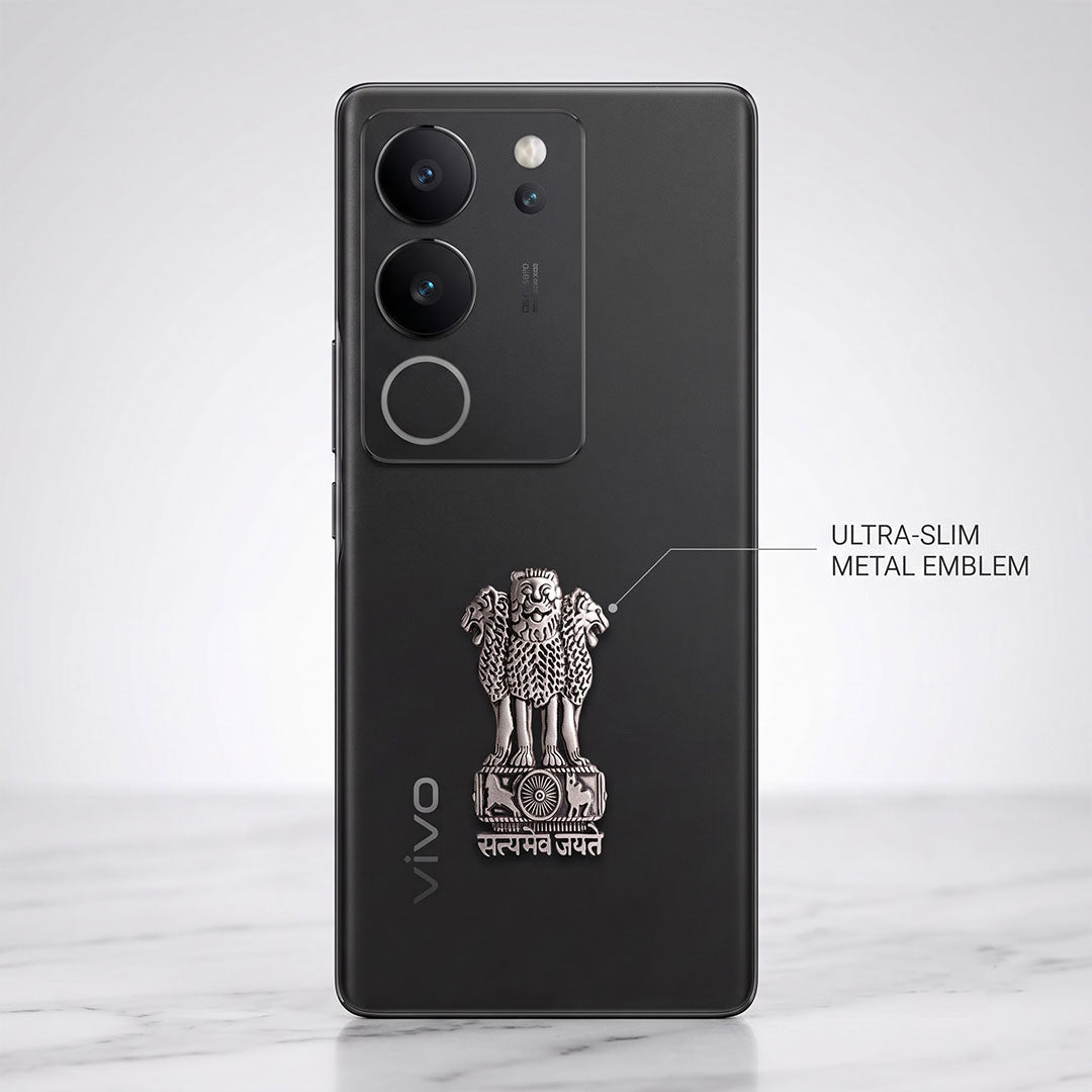 Vivo V29 Pro 5G Compatible Satyamev Jayate 3D Metal Emblem Sticker