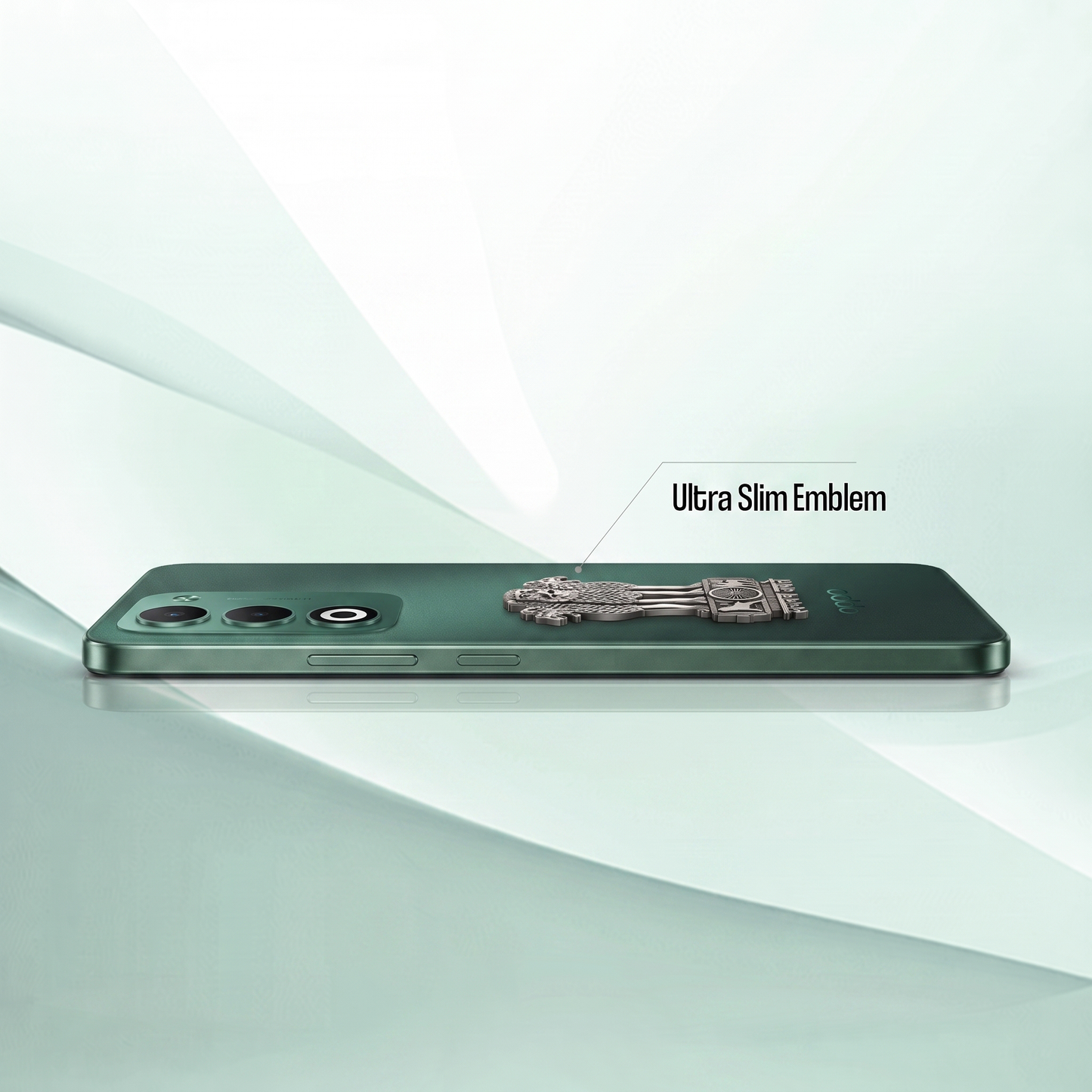 Oppo A5 5G Compatible Satyamev Jayate 3D Metal Emblem Sticker