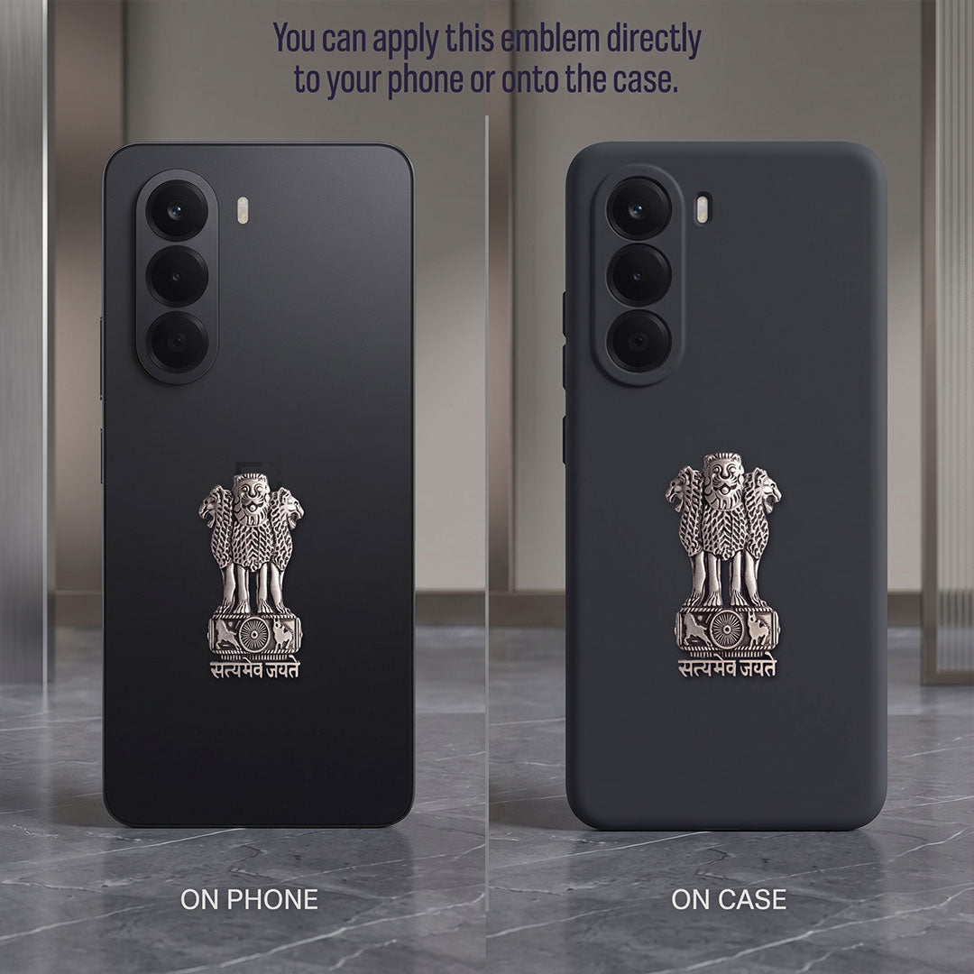 OnePlus Nord CE6 Lite 5G Compatible Satyamev Jayate 3D Metal Emblem Sticker