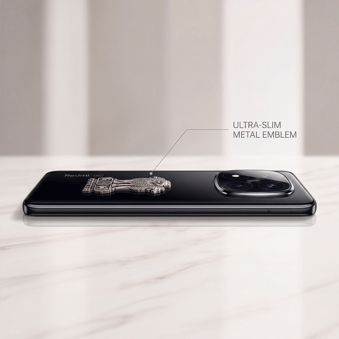 Redmi Note 14 Pro+ 5G Compatible Satyamev Jayate 3D Metal Emblem Sticker