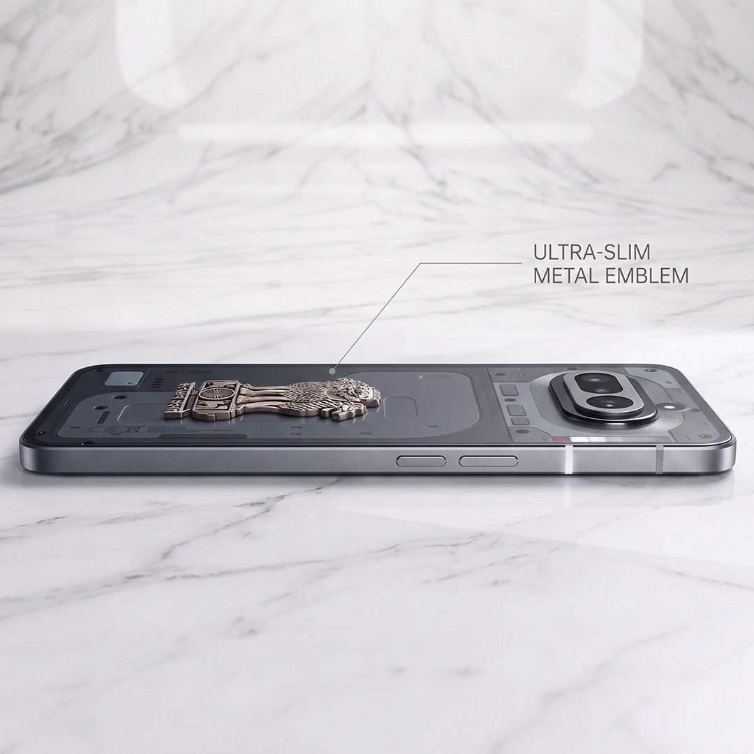 Nothing Phone 4A 5G Compatible Satyamev Jayate 3D Metal Emblem Sticker