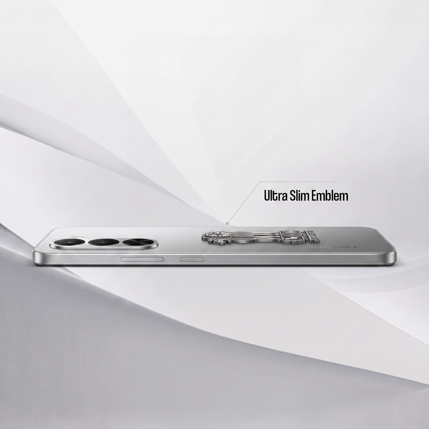 Realme P4X 5G Compatible Satyamev Jayate 3D Metal Emblem Sticker
