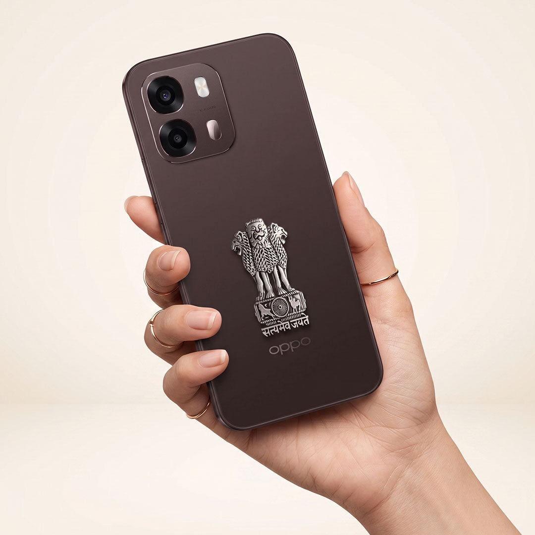 Oppo A6 Pro 5G Compatible Satyamev Jayate 3D Metal Emblem Sticker